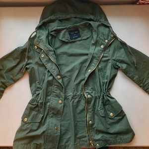 Olive Green Military Anorak size small